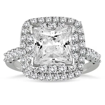 Sselects 2 Carat Tw Princess Diamond Estate Engagement Ring In 14k White Gold