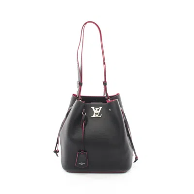Pre-owned Louis Vuitton Rock Me Bucket Noir Shoulder Bag Leather In Black