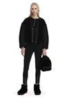 ALEXANDER WANG TWILL BOMBER WITH SHEARLING,4W37300