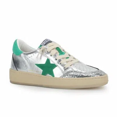 Vintage Havana Women's Low Top Sneaker In Green Star Metallic In Multi