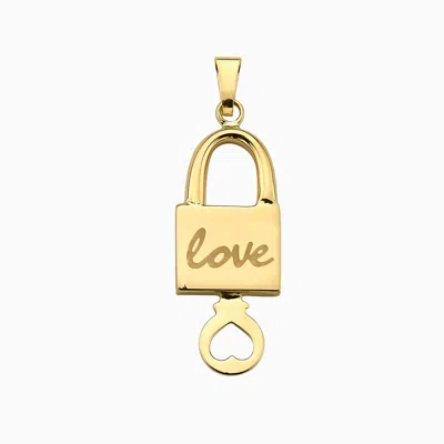 Pori Jewelry 14k Gold Love Lockdown Pendant