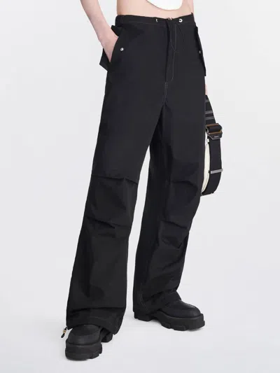 Dion Lee Toggle Parachute Pant In Black