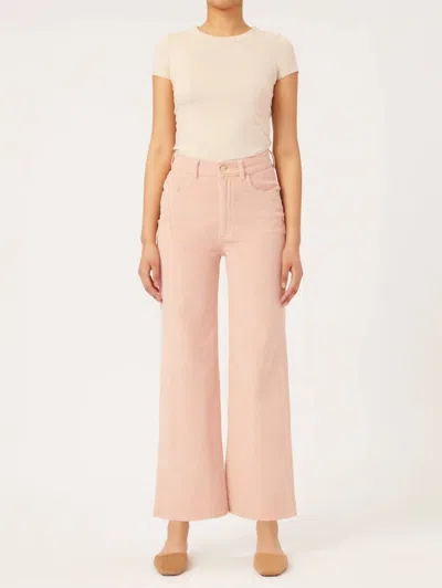 Dl1961 - Women's Hepburn Wide Leg High Rise Pant In Rose Vale In Pink