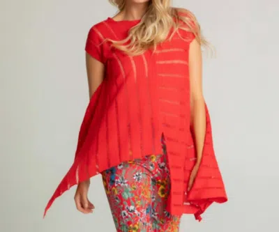 Gabby Isabella Asymmetrical Red Tunic