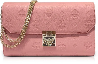 MCM Millie Monogrammed Pink Leather Cross Body Bag - MyDesignerly