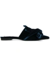 N°21 Nº21 BOW FRONT SLIPPERS - BLUE,844812300393