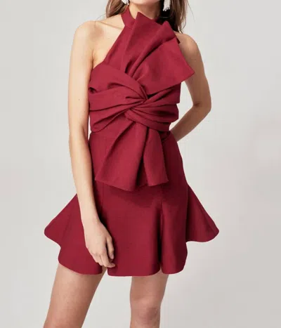 Cameo Each Other Mini Dress In Berry In Red