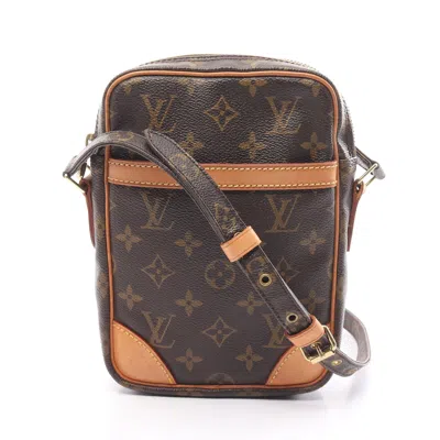 Pre-owned Louis Vuitton Danube Monogram Shoulder Bag Pvc Leather Brown
