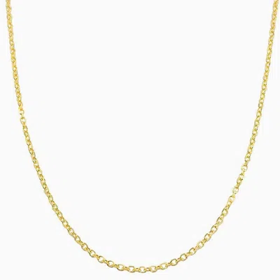 Pori Jewelry 14k Yellow Gold 2.0mm Diamond Cut Cable Chain Necklace