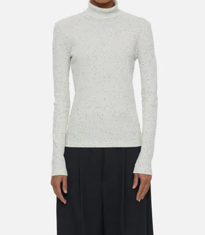 Closed Classic Turtleneck Top In Ivory In Grey