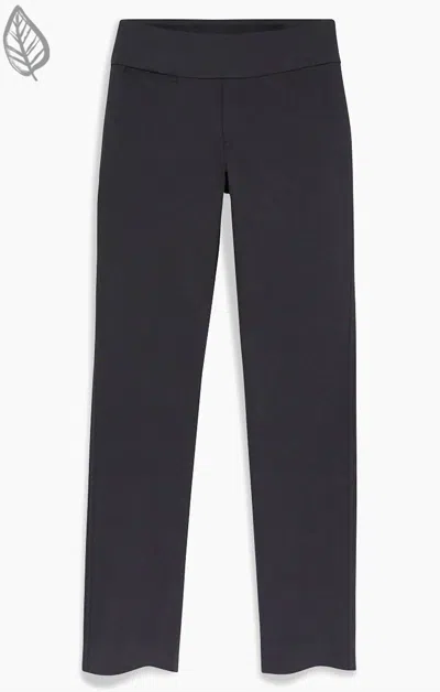 Nic + Zoe Women's Wonderstretch Pocket Straight Leg Pant In Charcoal In Black