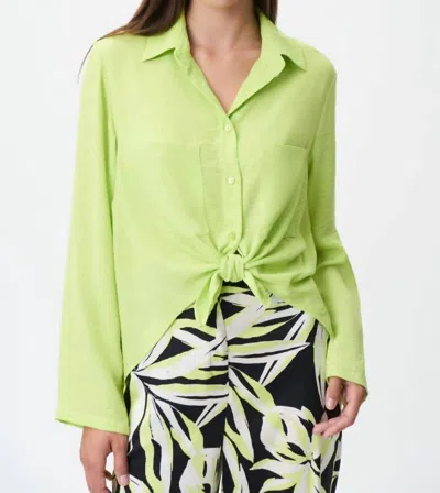 Joseph Ribkoff Tiered Blouse In Exotic Lime In Multi
