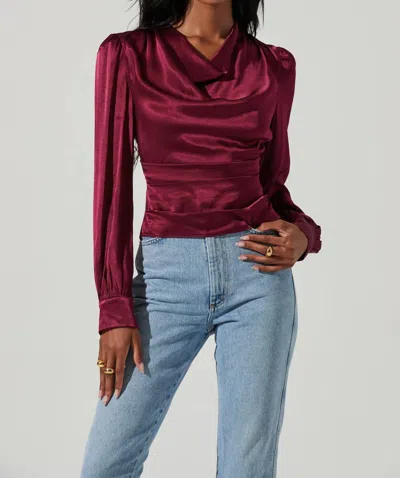 Astr Lilith Top In Wine In Red