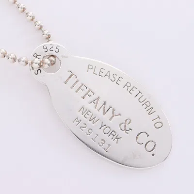 Tiffany & Co Return To Tiffany Oval Tag Necklace Sv925 Silver