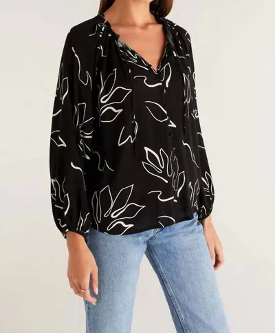 Z Supply Athena Abstract Top In Black