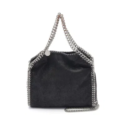 Stella Mccartney Falabella Mini Chain Shoulder Bag Fake Leather In Black