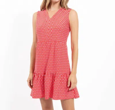 Jude Connally Annabelle Dress In Traditional Foulard Red In Pink