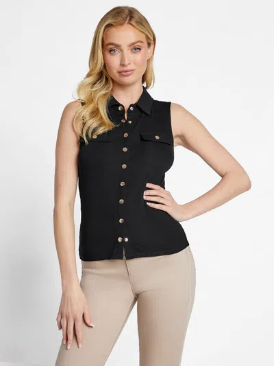 Guess Factory Ibiza Sleeveless Top In Black