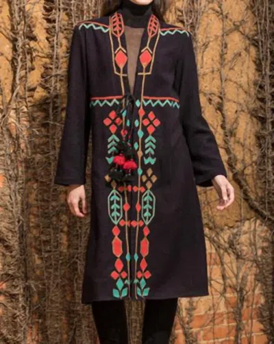 Roja Collection Native Coat In Black In Brown