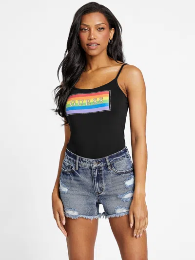 Guess Factory Prism Bodysuit In Black