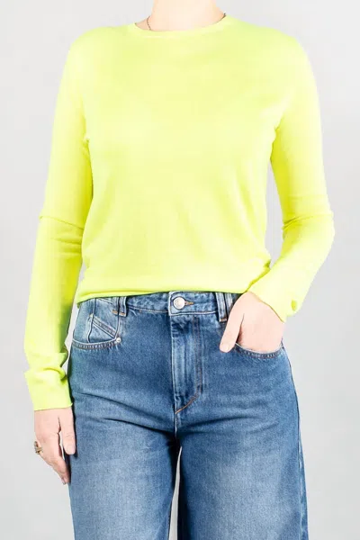 Lisa Yang Alba Sweater In Neon Citrus In Yellow