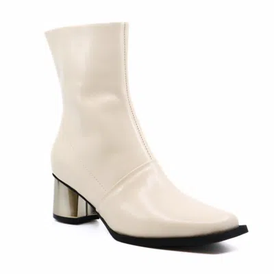 All Black Wow Bootie In Ivory In White
