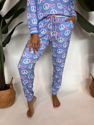 Pj Salvage Peace And Love Jam Pant In Periwinkle In Purple