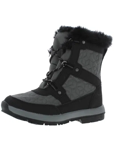Bearpaw Marina Womens Leather Waterproof Winter Boots In Black