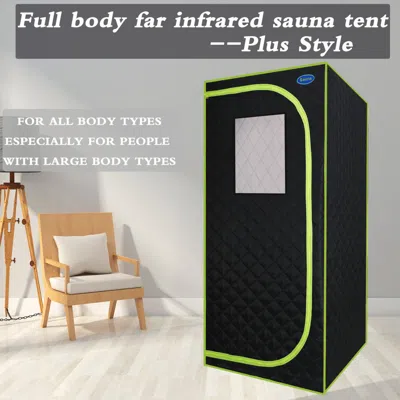 Simplie Fun Portable Plus Type Full Size Far Infrared Sauna Tent. Spa In Black