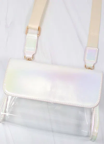 Caroline Hill Tatum Convertible Clear Bag In White Opal In Multi