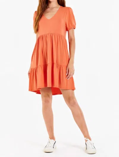 Another Love Maude Puff Sleeve Dress In Canyon In Pink