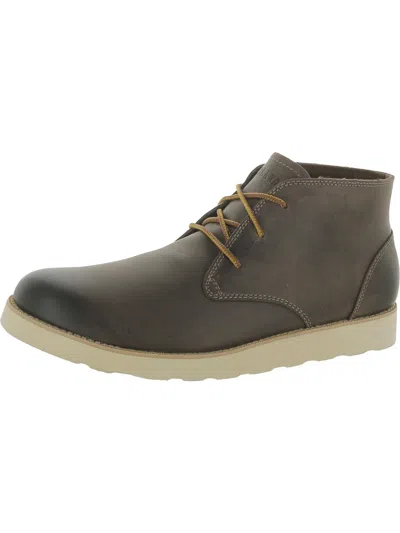 Eastland Jack Mens Leather Comfort Insole Combat & Lace-up Boots In Grey