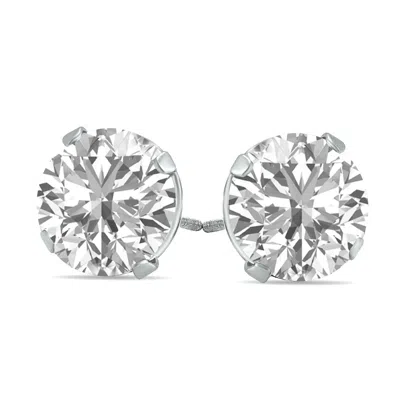 Sselects Igi Certified Lab Grown 2 1/4 Carat Total Weight Diamond Solitaire Earrings In 14k White Gold J Colo
