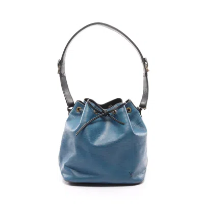 Pre-owned Louis Vuitton Peti Noe Epi Toledo Noir Shoulder Bag Leather In Blue