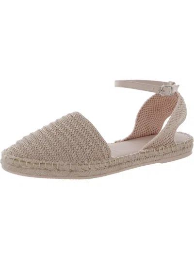 Splendid Jean Womens Espadrille Flat Adjustable Ankle Strap In Beige