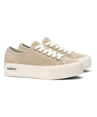 Seavees Women's Monterey Platform Sneaker In Cobblestone Suede In Beige