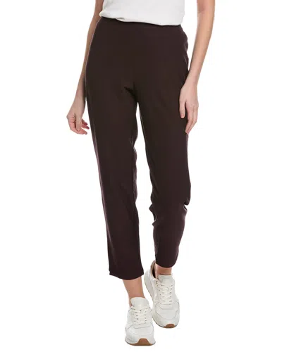 Eileen Fisher Slim Ankle Pant In Brown
