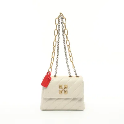 Off-white Jackhammer 19 W Chain Shoulder Bag Leather Off In White