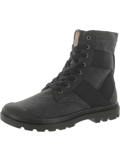 Yellowbox Platon Womens Zip Closure Lace Up Combat & Lace-up Boots In Black