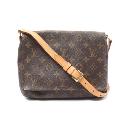 Pre-owned Louis Vuitton Musette Tango Short Strap Monogram Shoulder Bag Pvc Leather Brown