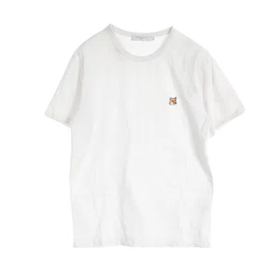 Maison Kitsuné Foxheadpatch Classic T-shirt Embroidery Cotton Off In White
