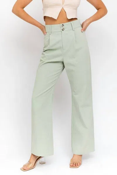 Le Lis She Means Business Pants In Sage In Multi