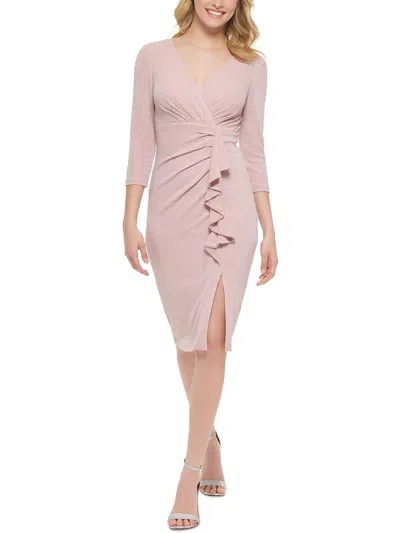 Jessica Howard Womens Shimmer Knee-length Bodycon Dress In Multi