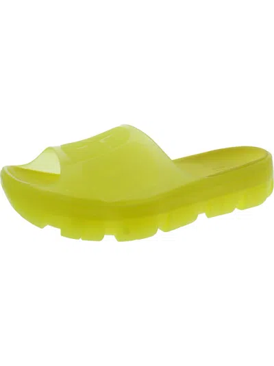 Ugg Jella Womens Pool Slip N Slide Sandals In Yellow