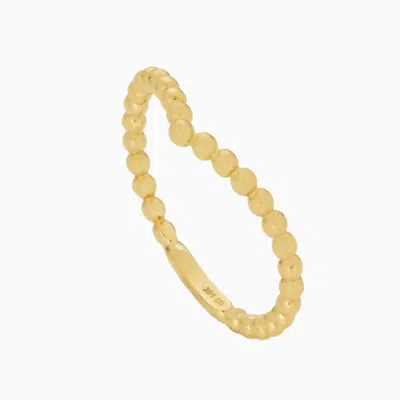 Pori Jewelry 14k Gold Beaded Curve Ring