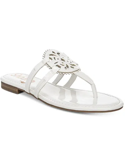 Circus By Sam Edelman Canyon Womens Laser Cut Slide Sandals In White