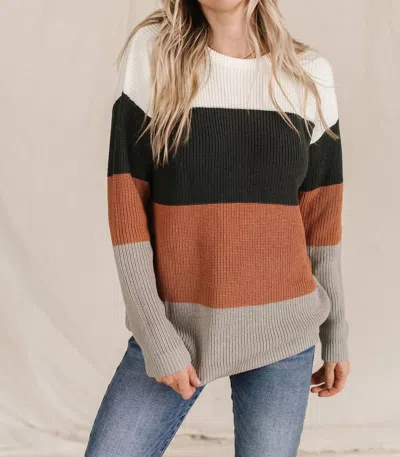 Ampersand Ave The Paige Sweater In Auburn In Brown