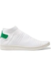 ADIDAS ORIGINALS Stan Smith Shock leather-trimmed Primeknit sneakers