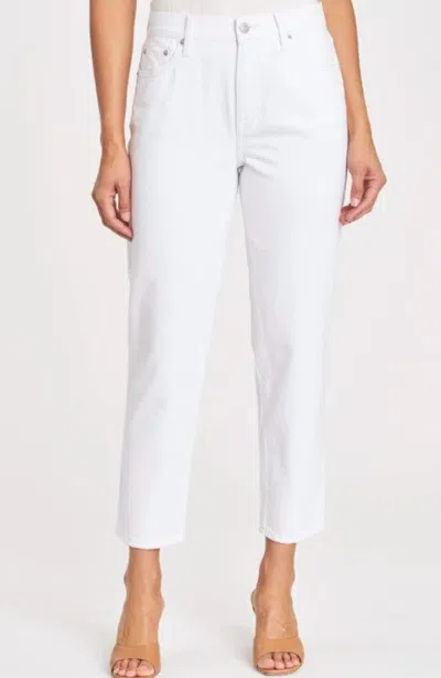 Pistola Presley High Rise Relaxed Crop Jean In Snowstorm In White
