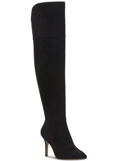 Jessica Simpson Adysen Womens Faux Suede Pointed Toe Over-the-knee Boots In Black
